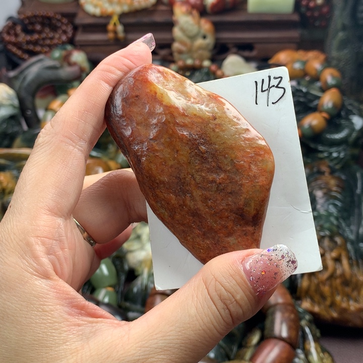 岫岩河磨玉（透闪石质玉）手把未镶嵌