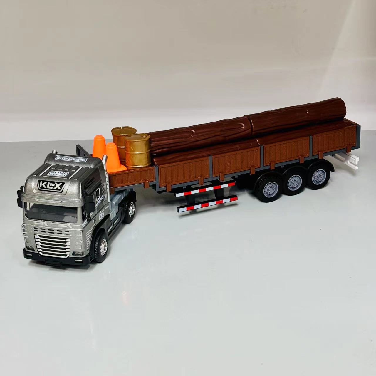 大号合金声光木材运输车MC