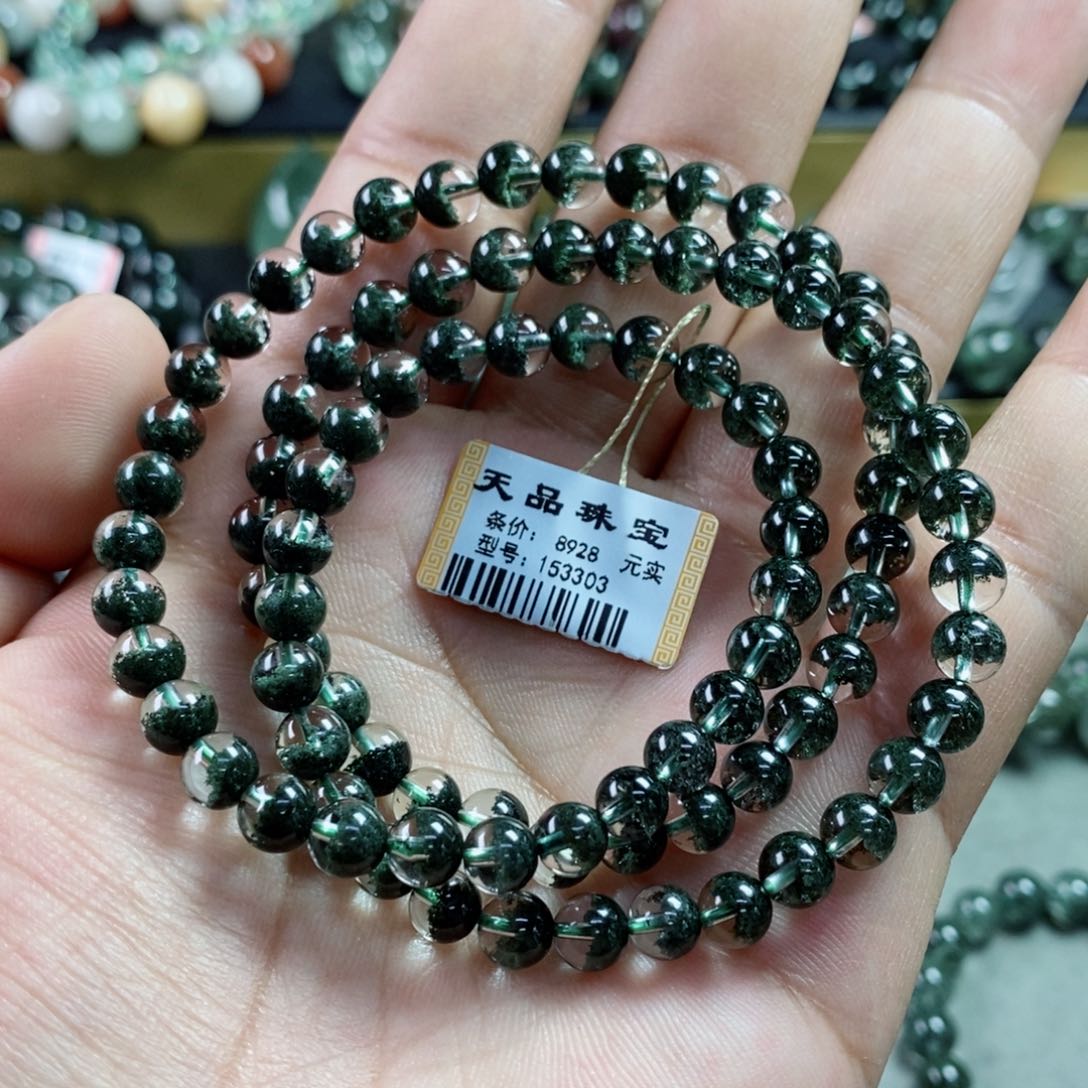 水晶手串未镶嵌绿幽灵153303