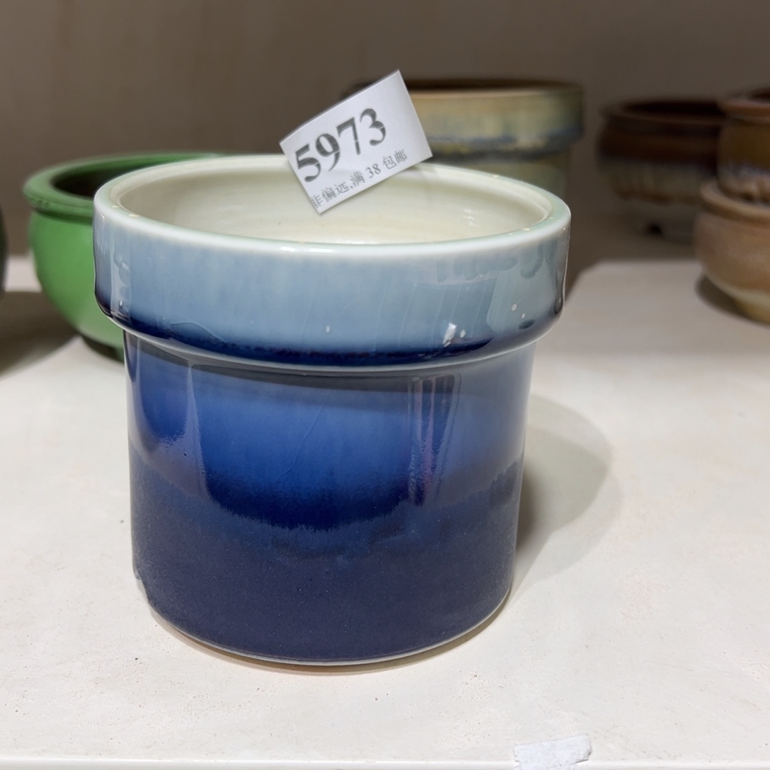 陶瓷口9高9 景德镇手工花盆