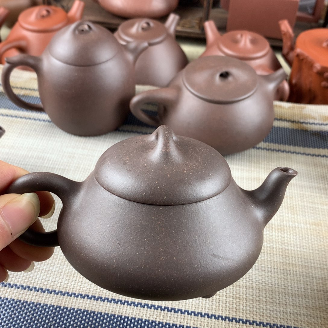 紫砂茶壶大水潭天青泥