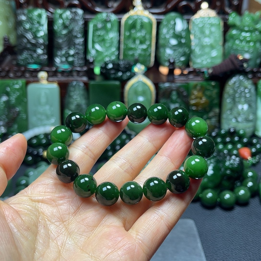 清***尘和田玉未镶嵌手链