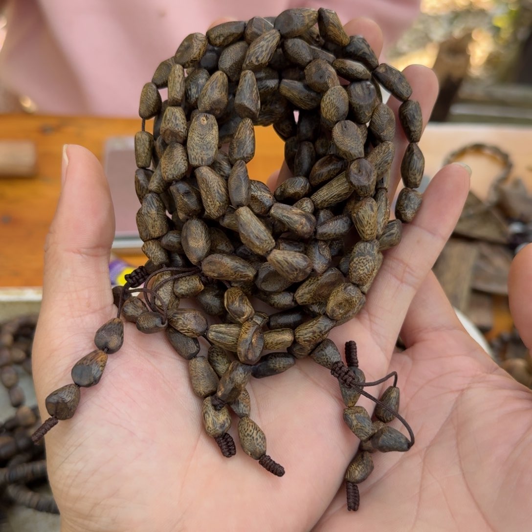 沉香手串三圈沉水包壳19克多样性发一