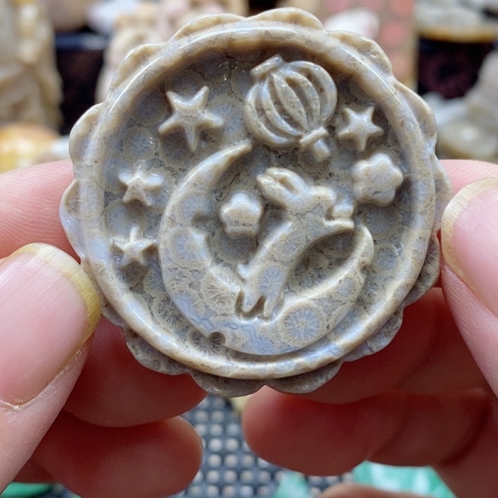 硅化珊瑚（珊瑚玉）颈饰未镶嵌