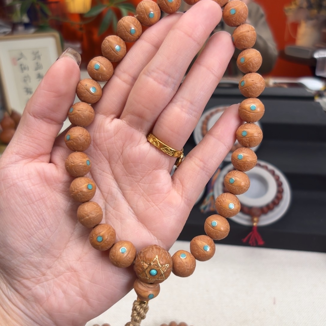 凤眼菩提吊坠12毫米手持松27颗