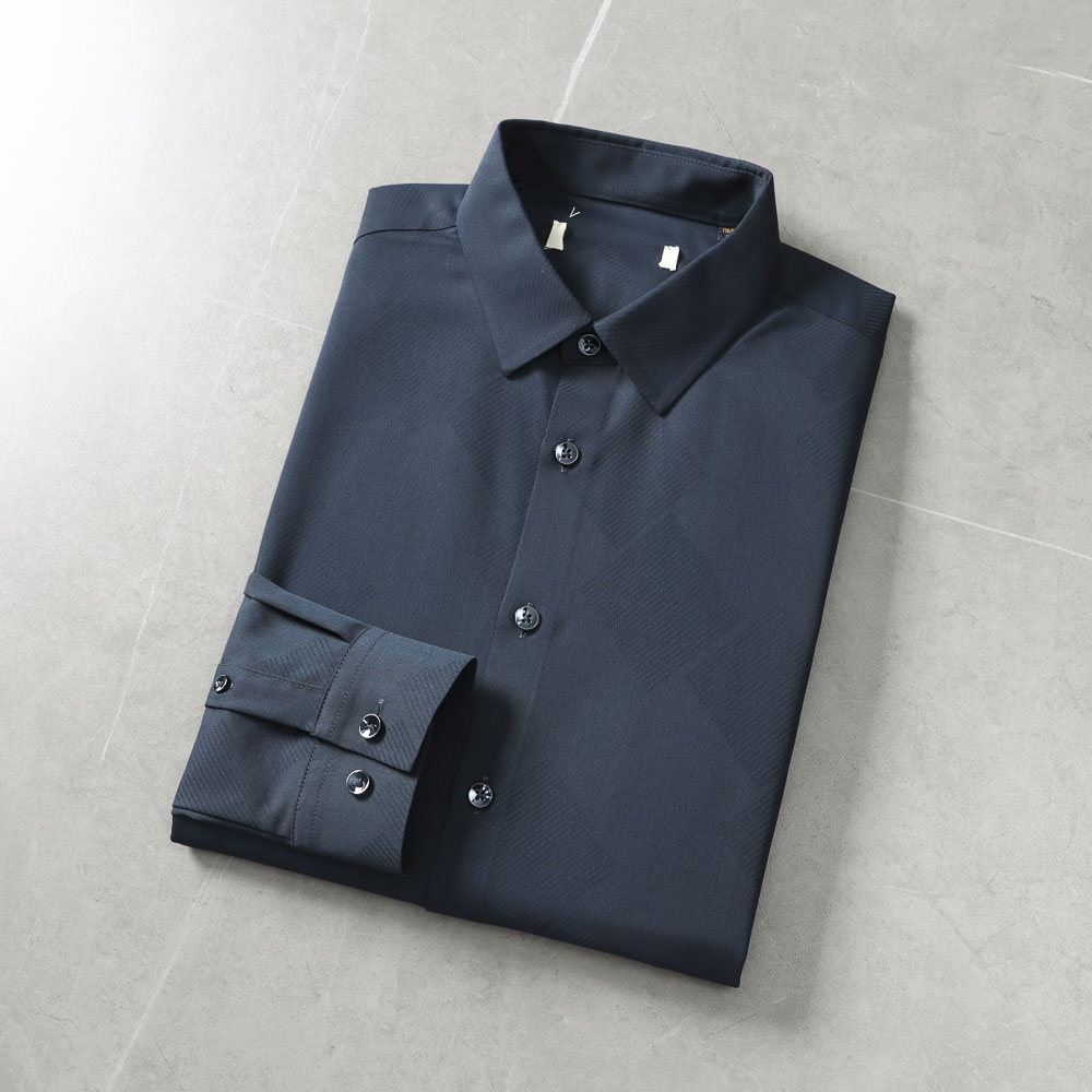 暗纹提花+无痕科技！品牌撤柜男士商务休闲通勤免烫长袖衬衣衬衫