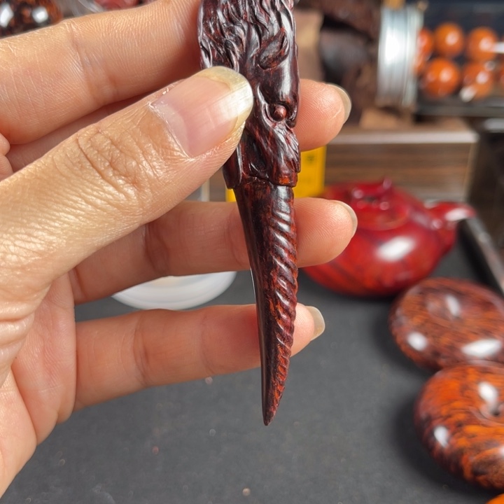 无事牌降真香红降吊坠