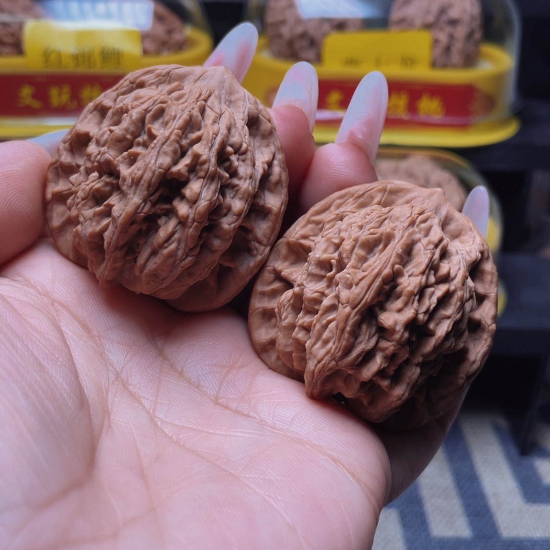 吊坠文玩核桃44粗筋麦穗虎头