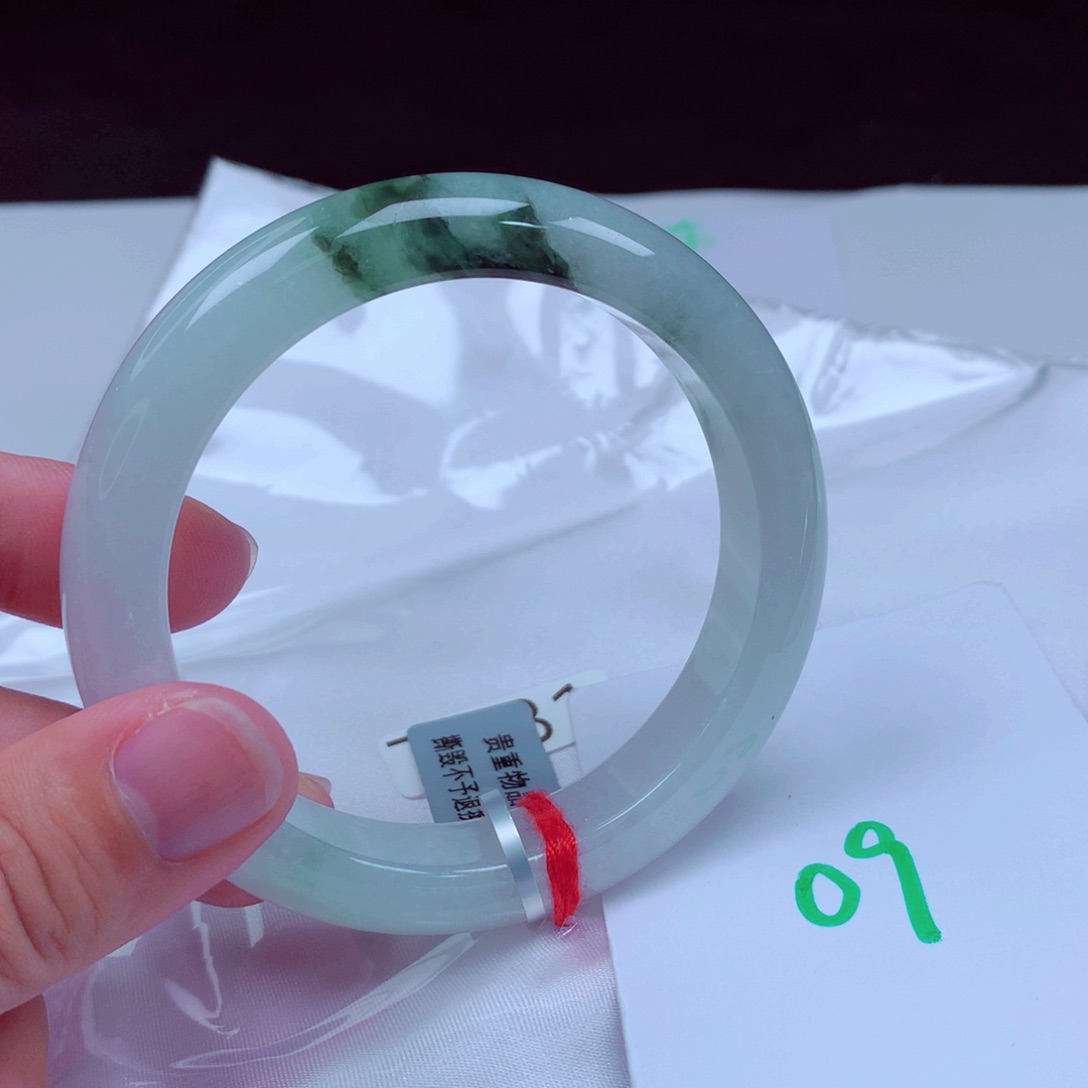 未镶嵌手镯翡翠缅甸天然A货翡翠手镯56.9