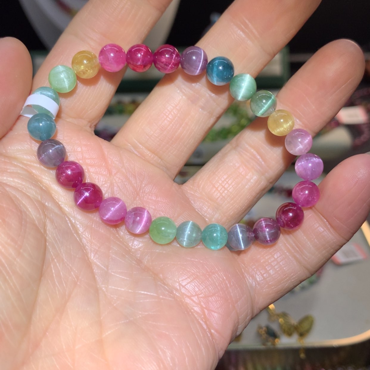 【闪购商品】碧玺猫眼手链未镶嵌色标猫眼碧玺