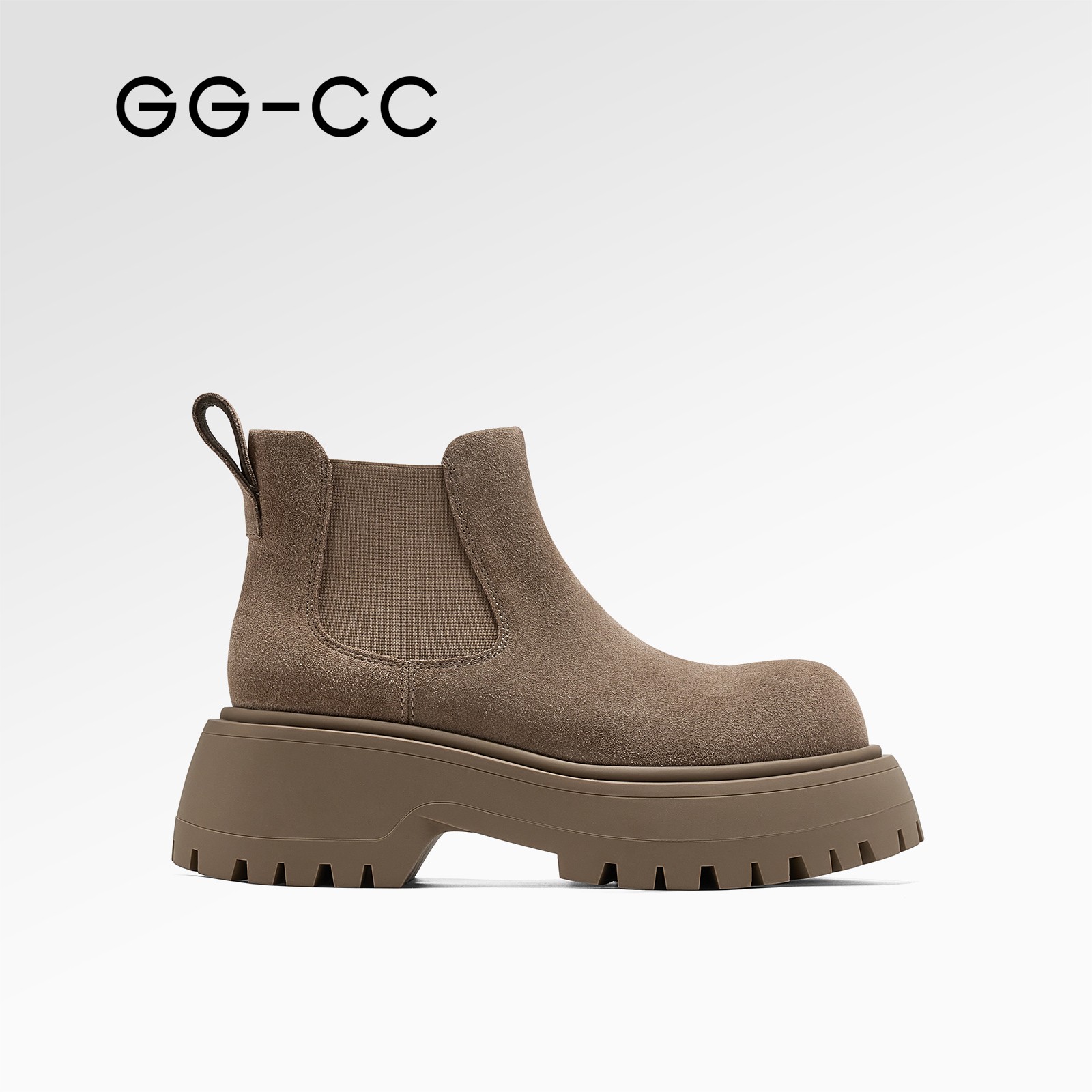 GG-CC【米兰画册】秋冬时尚厚底切尔西靴女真皮短靴瘦瘦靴6642
