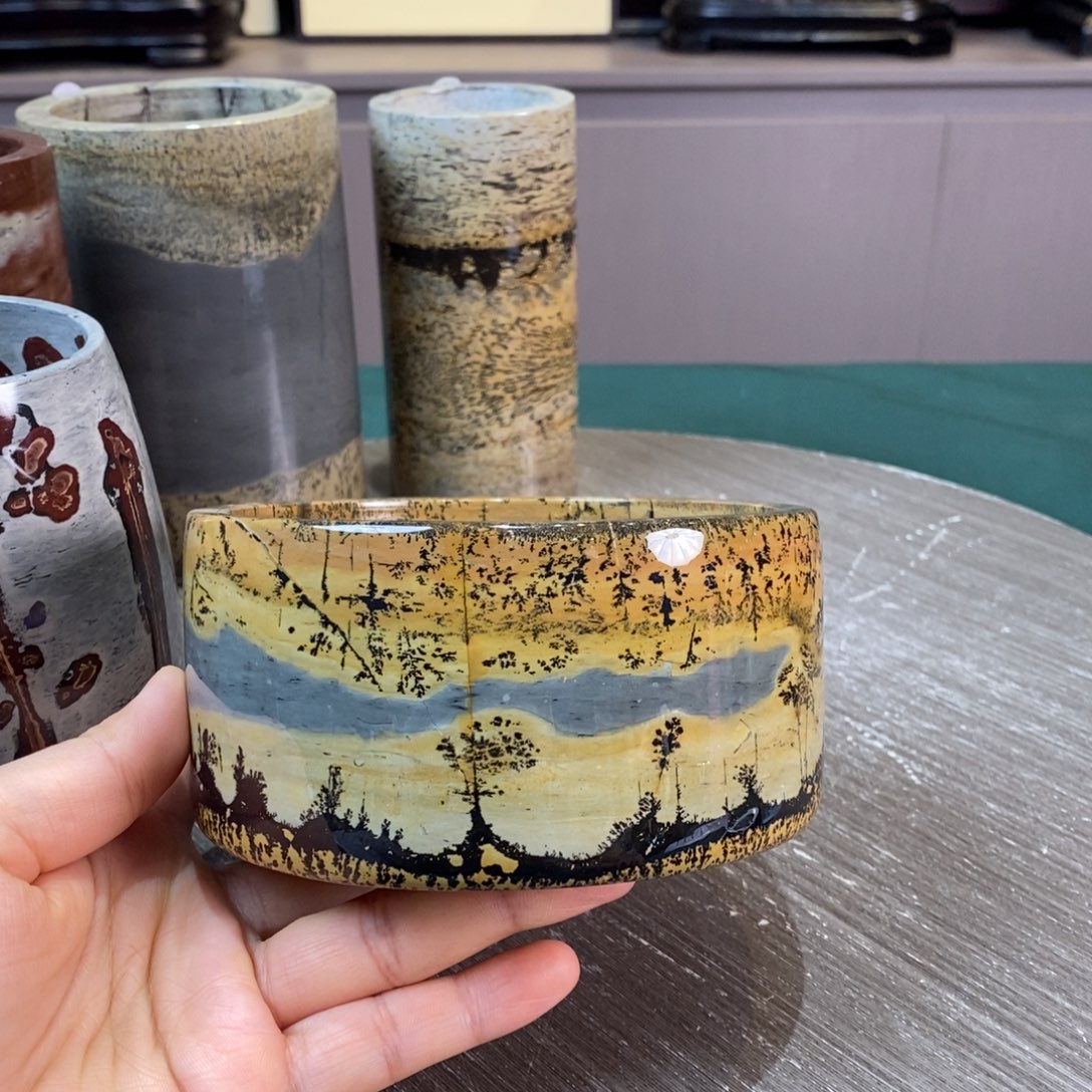 石材广西国画石草花石