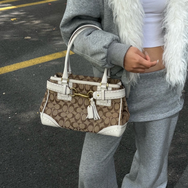 95新 COACH/蔻驰 蔻驰老花单肩斜挎包/95新/zx