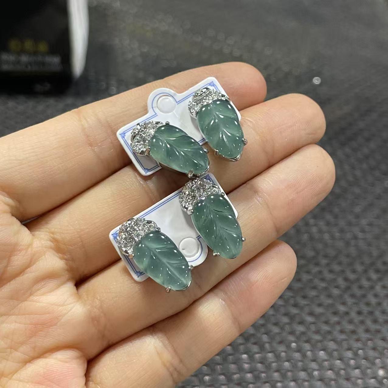 【胖】翡翠耳饰多样性发其一对@k