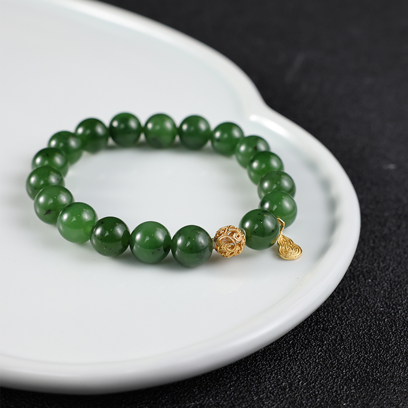 和田玉碧玉10mm和田玉手串