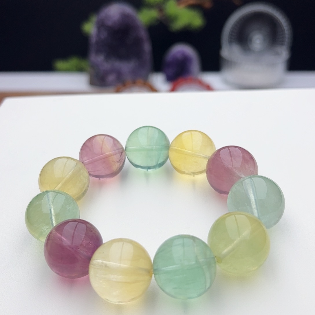 萤石手链未镶嵌萤石20mm