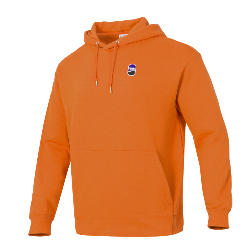 彪马夏季新款黄色情侣运动连帽卫衣男女同款休闲套头衫