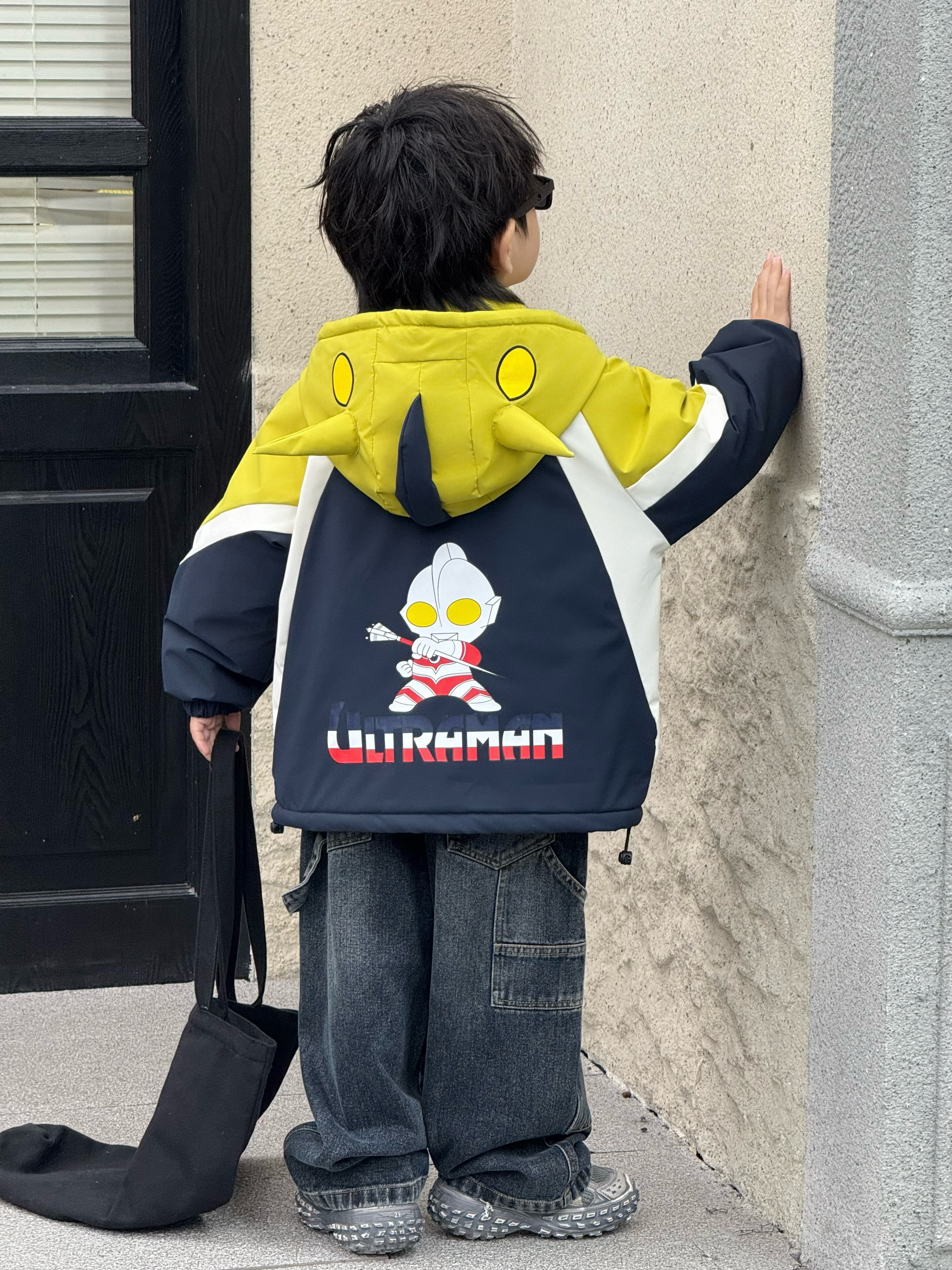 【0度以上可穿】男童加厚儿童奥特曼派克服2025冬季男孩连帽冲锋衣