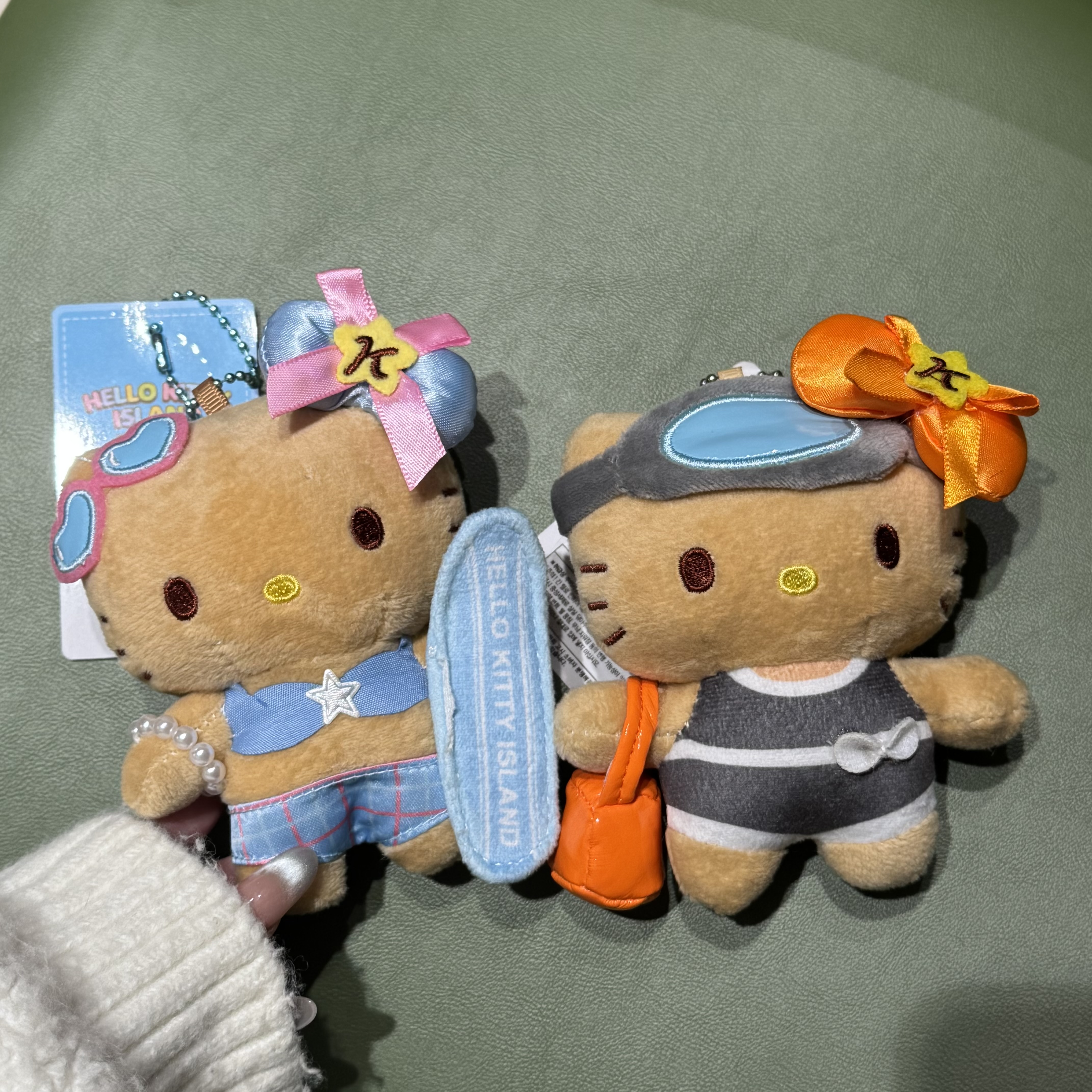 【果的kitty】济州岛限定黑皮kitty猫包包挂件