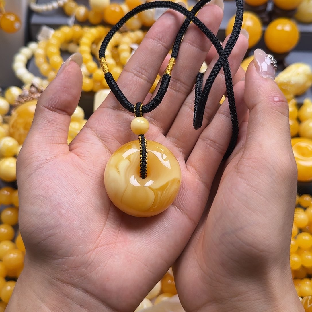 未镶嵌琥珀珠宝奇石平安扣