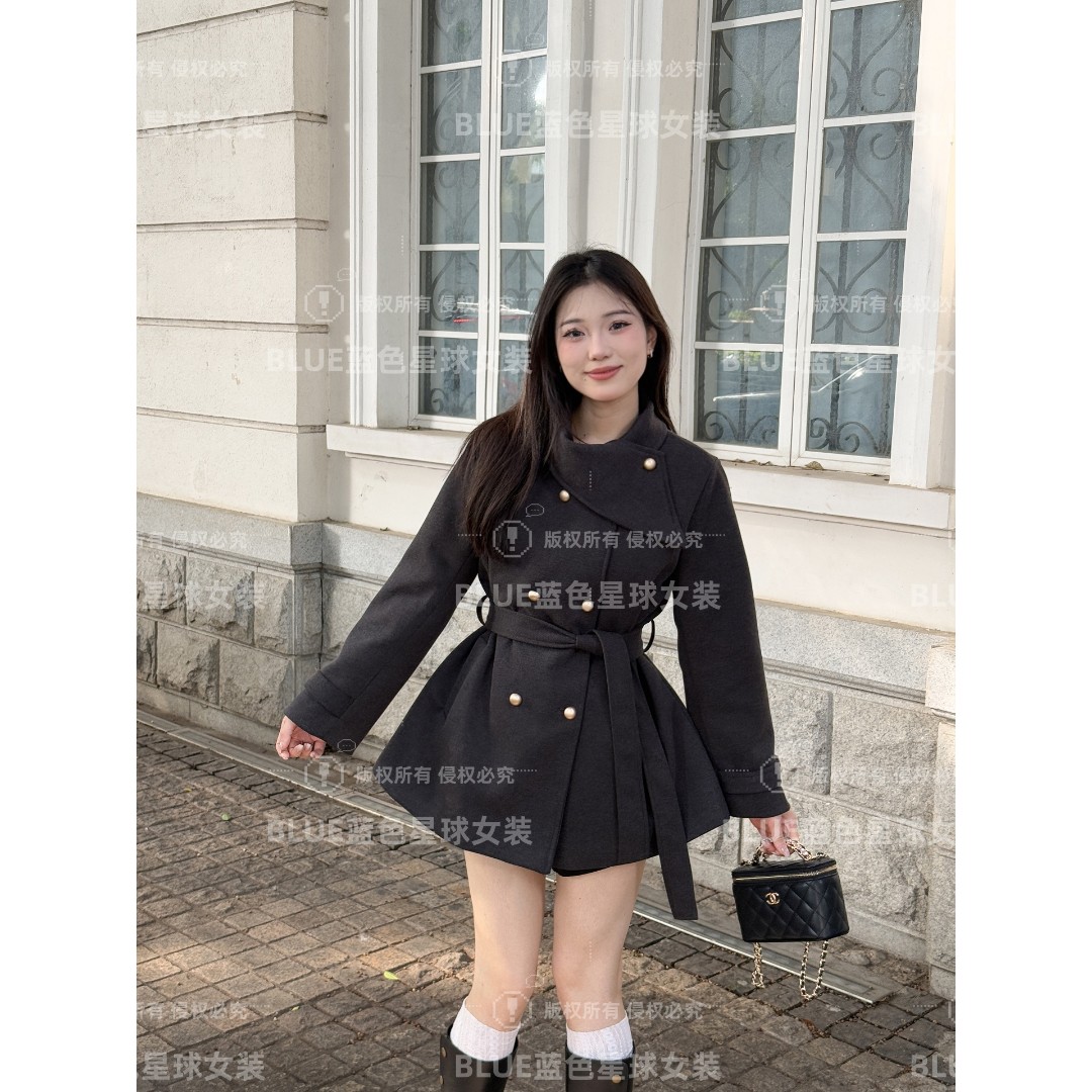 【韩剧女主】冬季保暖加厚毛呢外套女装2025新款大衣外套网红爆款