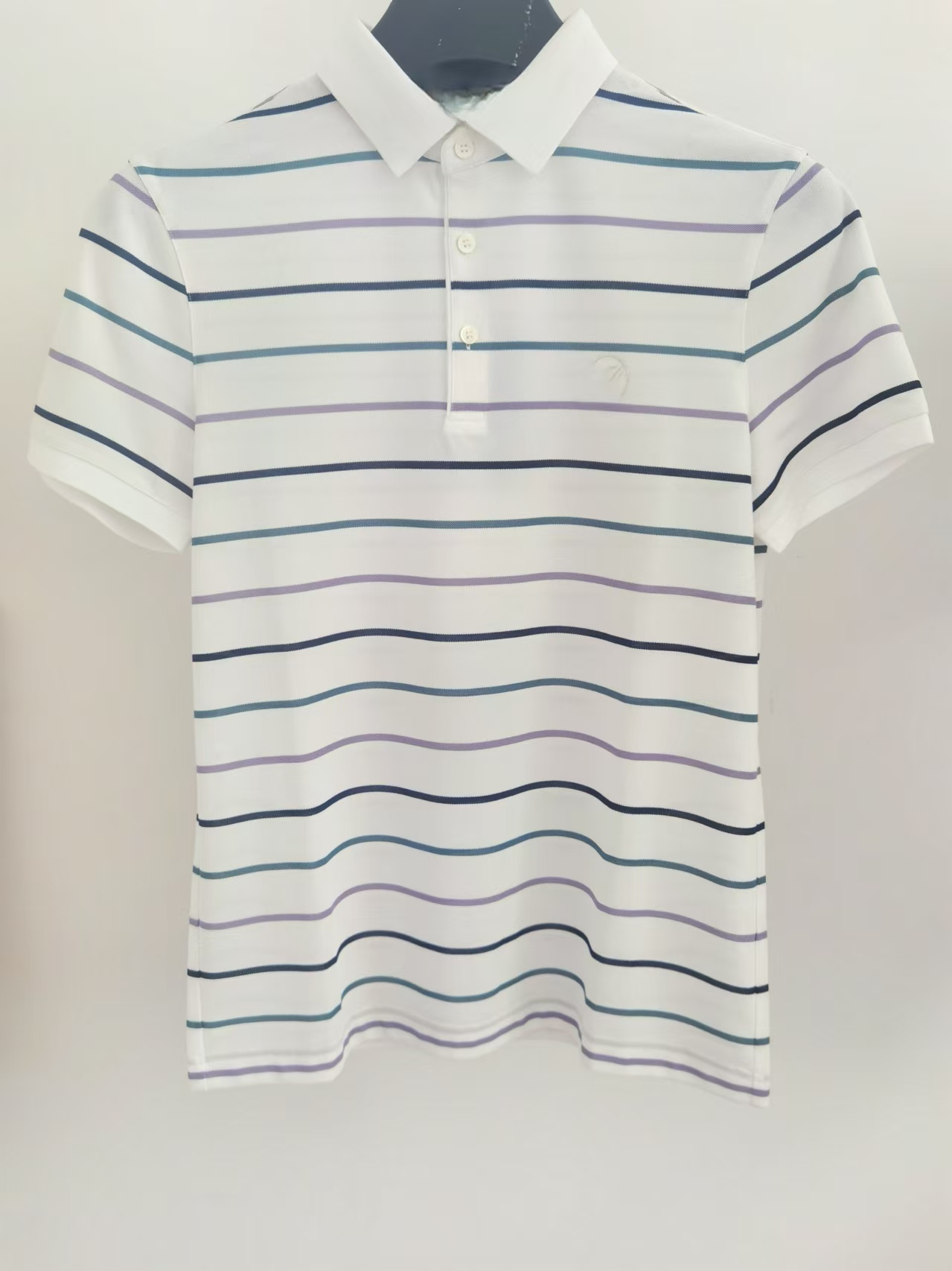 DT843男装夏季白条纹翻领短袖T恤男士上衣商务休闲POLO衫