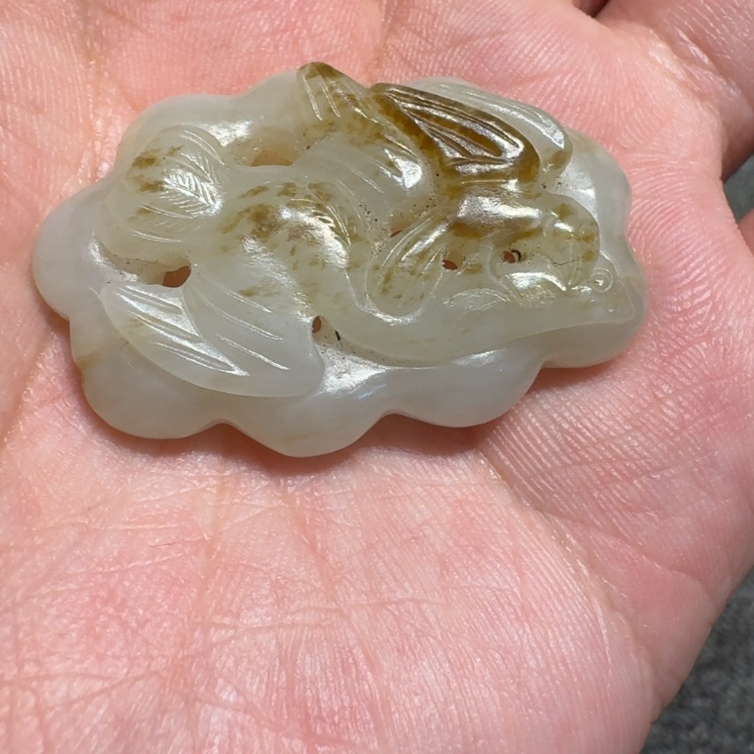 野***引和田玉未镶嵌挂件