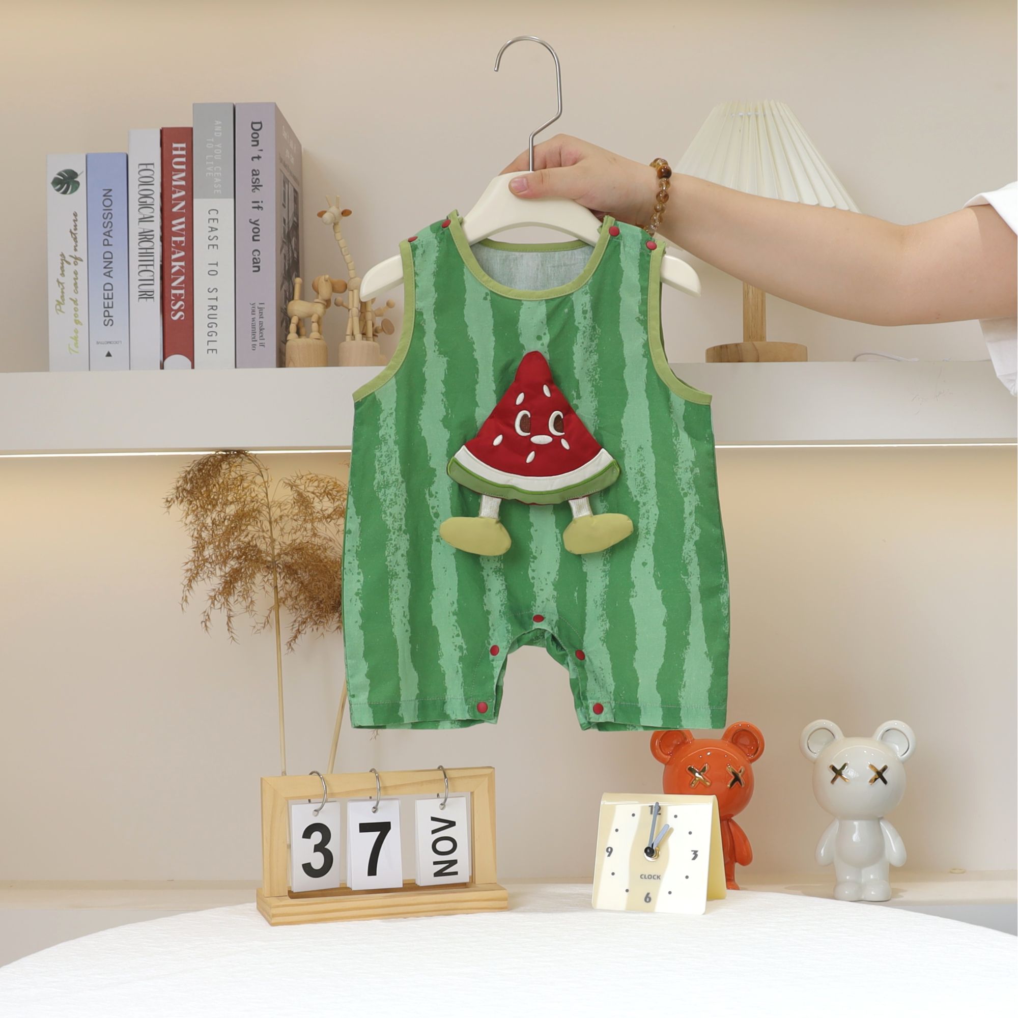 主播推荐婴幼儿小西瓜A类夏季薄款男女宝棉卡通25年款衣服儿童