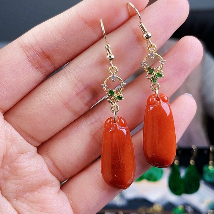 翡翠耳饰未镶嵌饰品