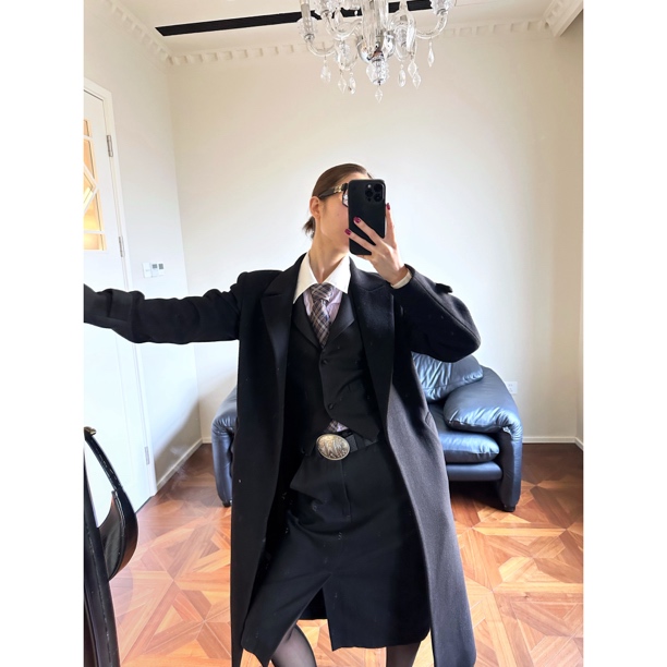 SANSTORE NHOJ 绑带正肩长款大衣 25秋冬