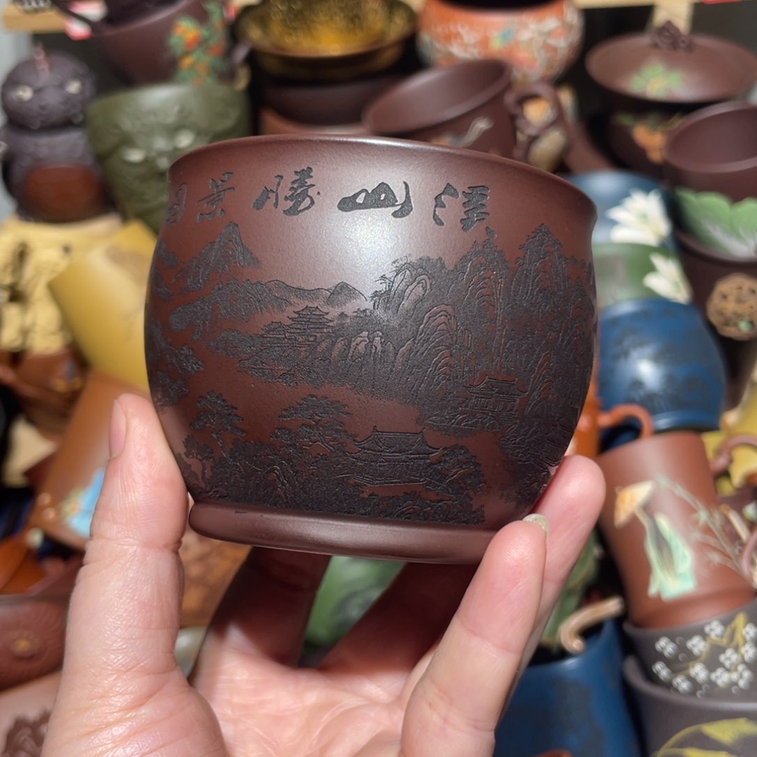 紫砂茶杯宜兴紫砂主人杯