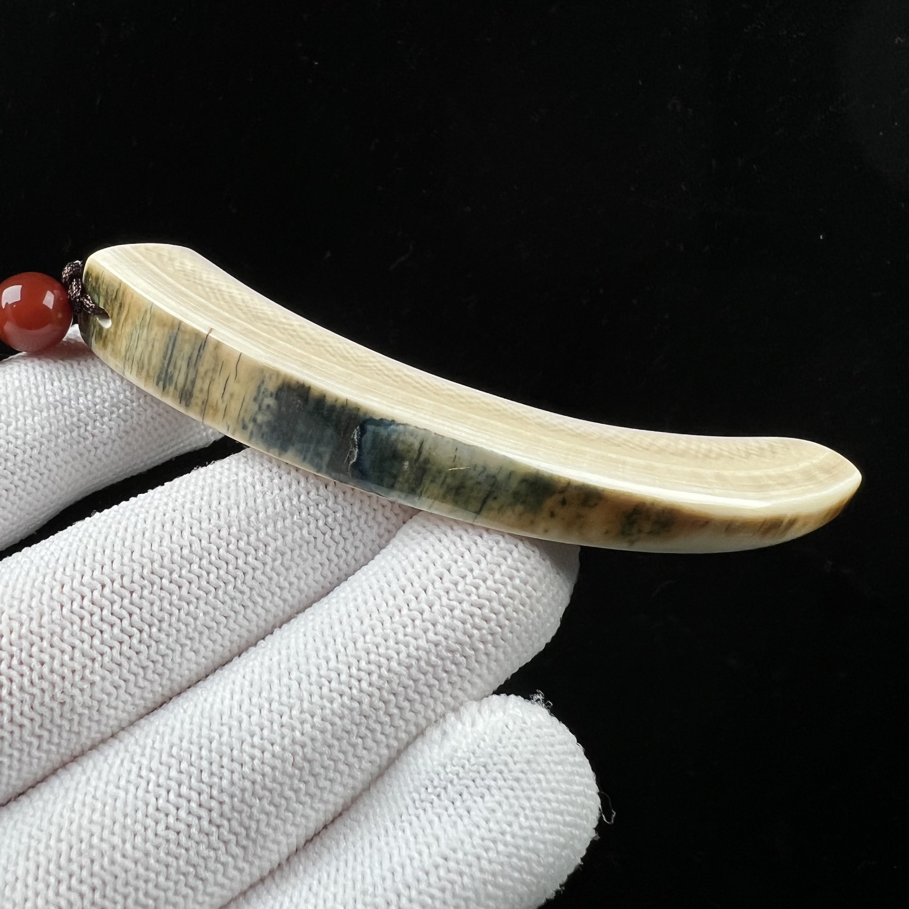 D3633天然猛犸牙 牙尖85mm支持鉴定 假一罚四