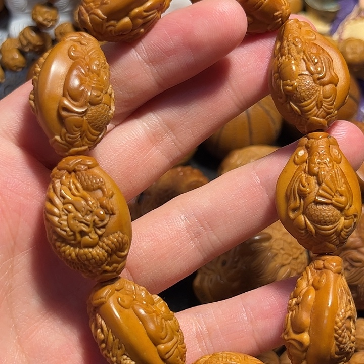 橄榄核手串/手链九龙财神