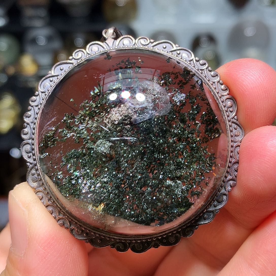 水晶珠宝半成品银S925镶嵌定制款