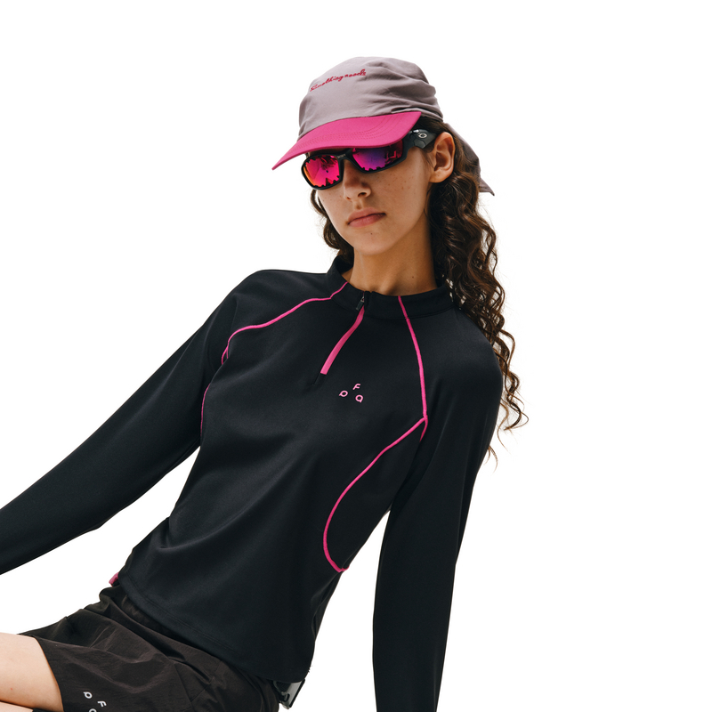 FPA撞色哈苏线运动T恤女款秋季半拉链户外国潮牌美式设计长袖女