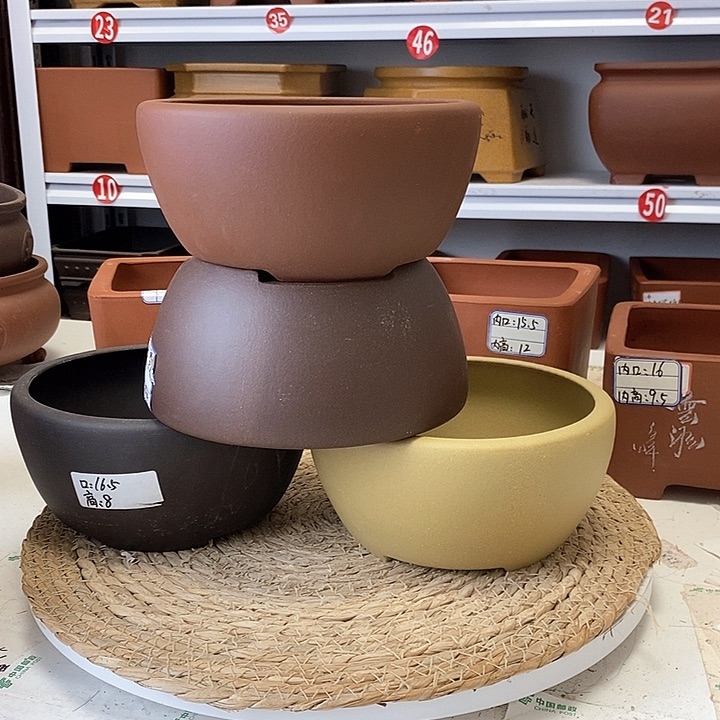 紫砂花盆今天下午