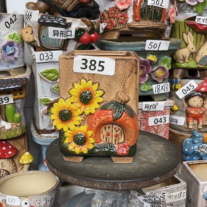 粗陶材质多肉花盆