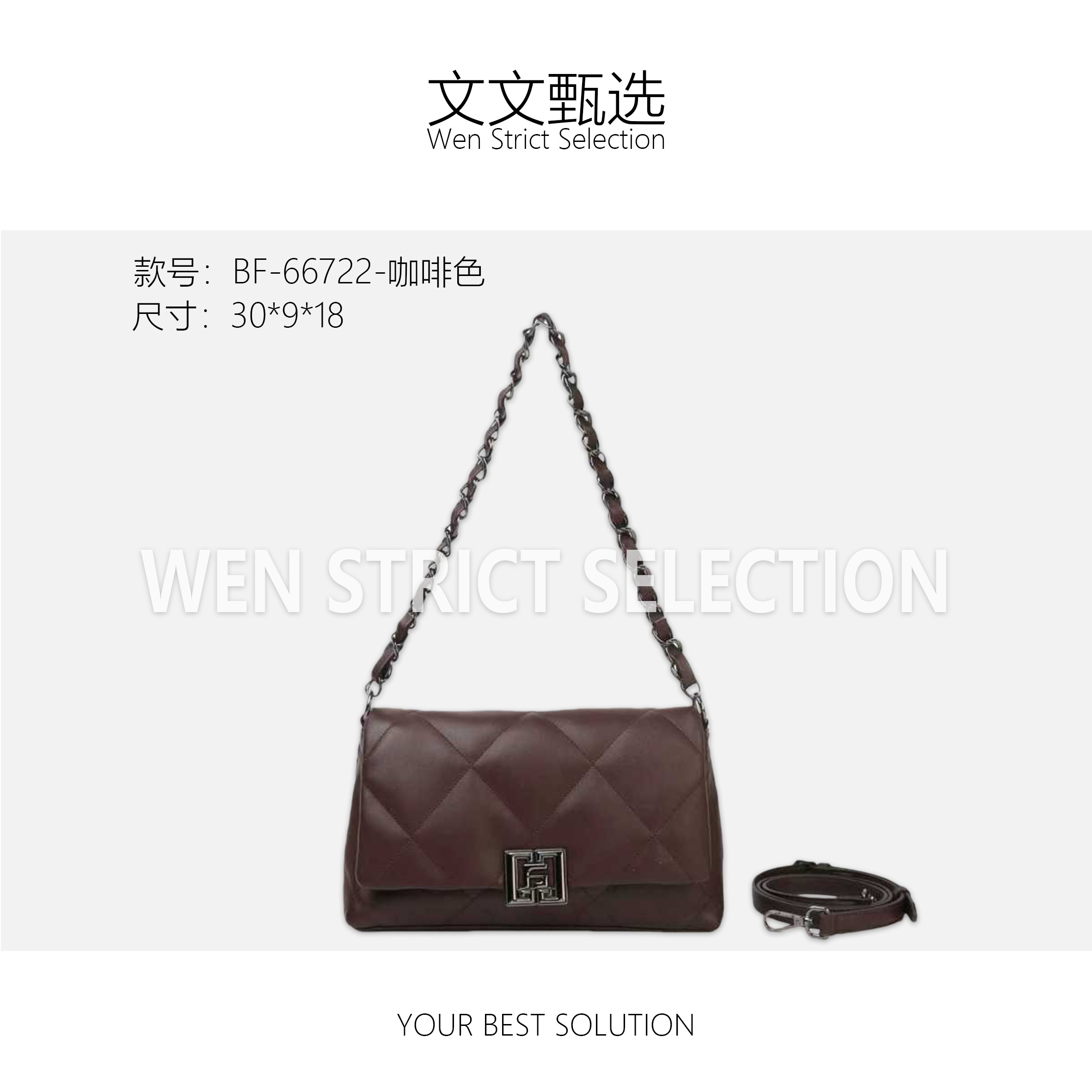 【文文甄选】BF-66722-咖啡色-轻奢时尚百搭新款女包