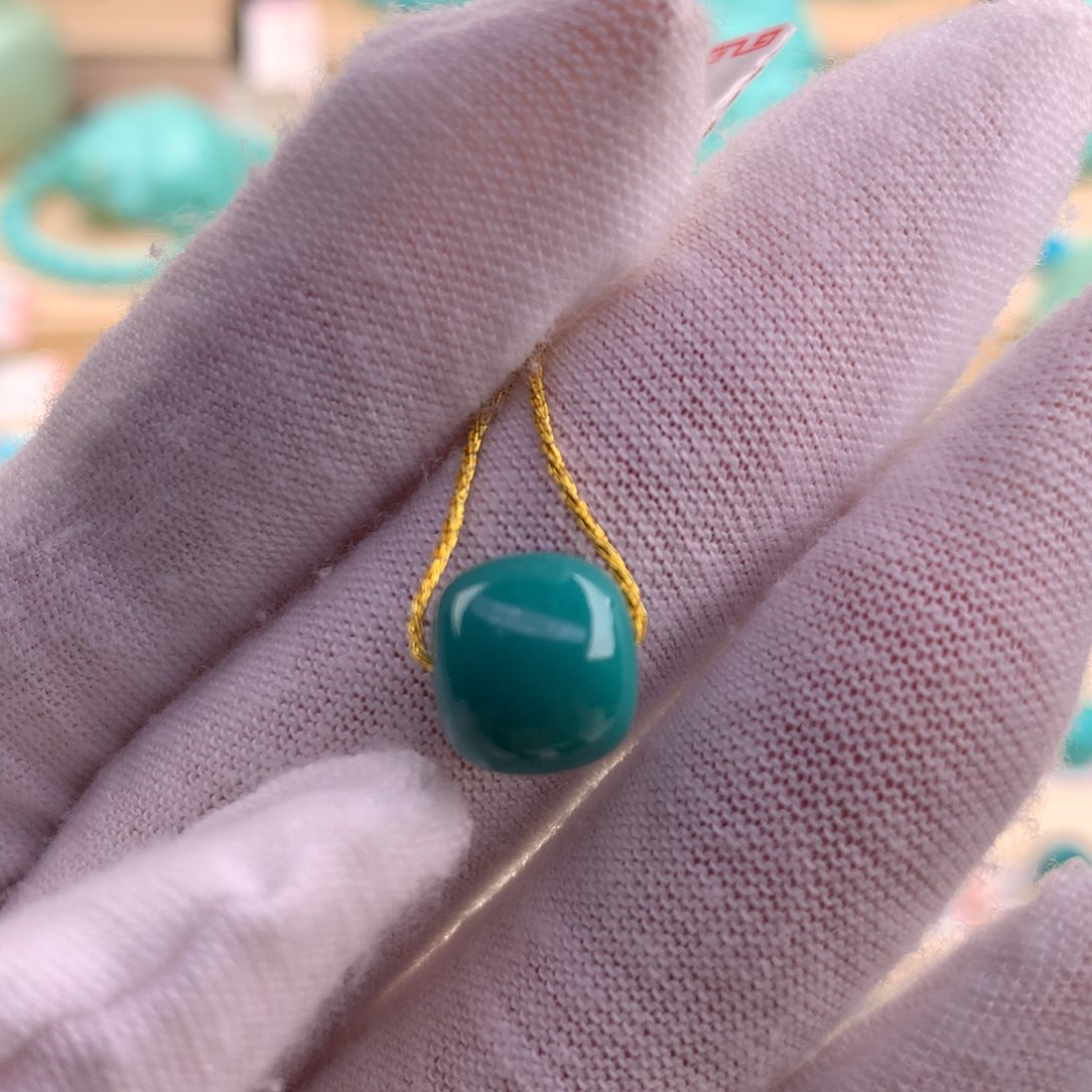 绿松石珠宝奇石未镶嵌10×9