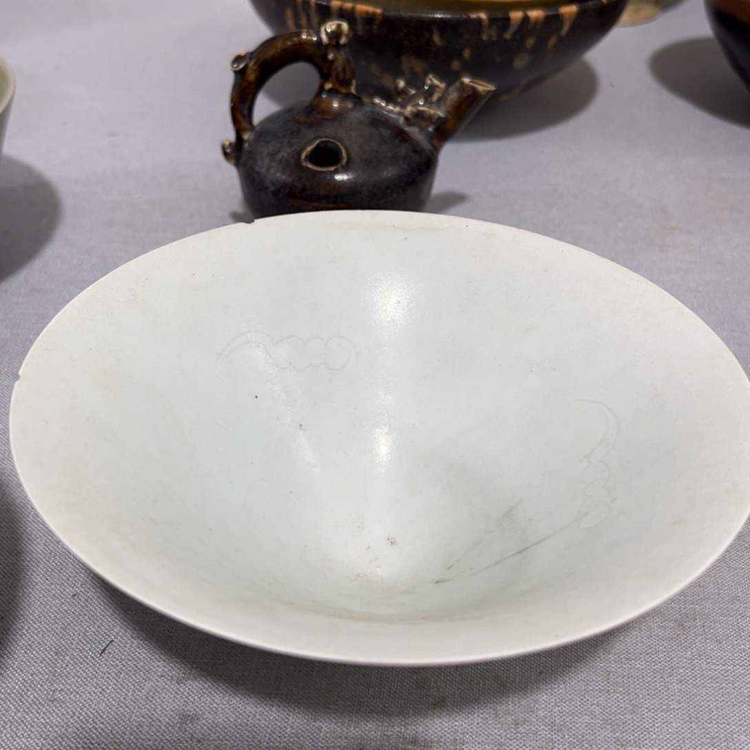 大***佛陶摆件湖田窑斗笠碗