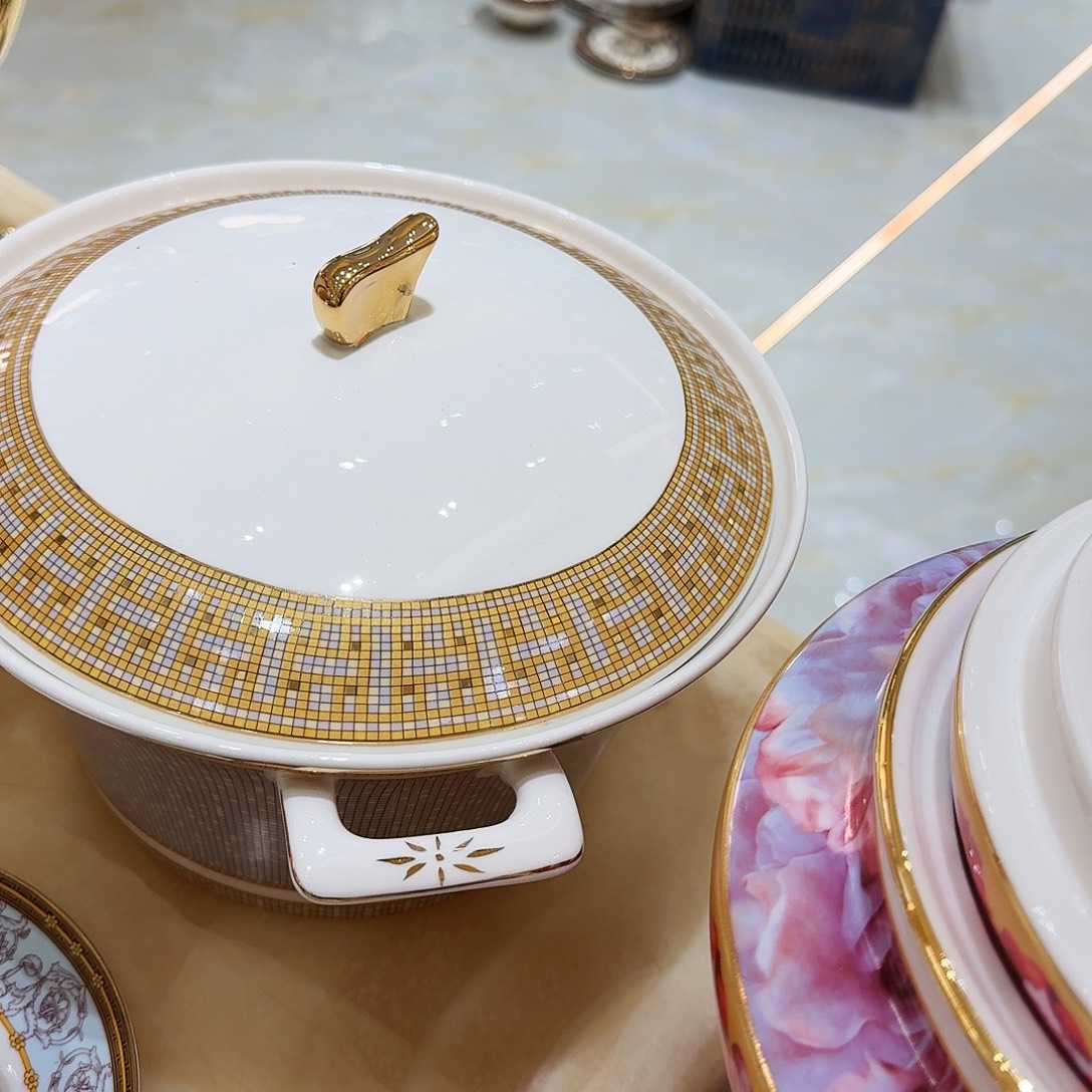 里***ฅ瓷片骨瓷餐具陶瓷餐具家用