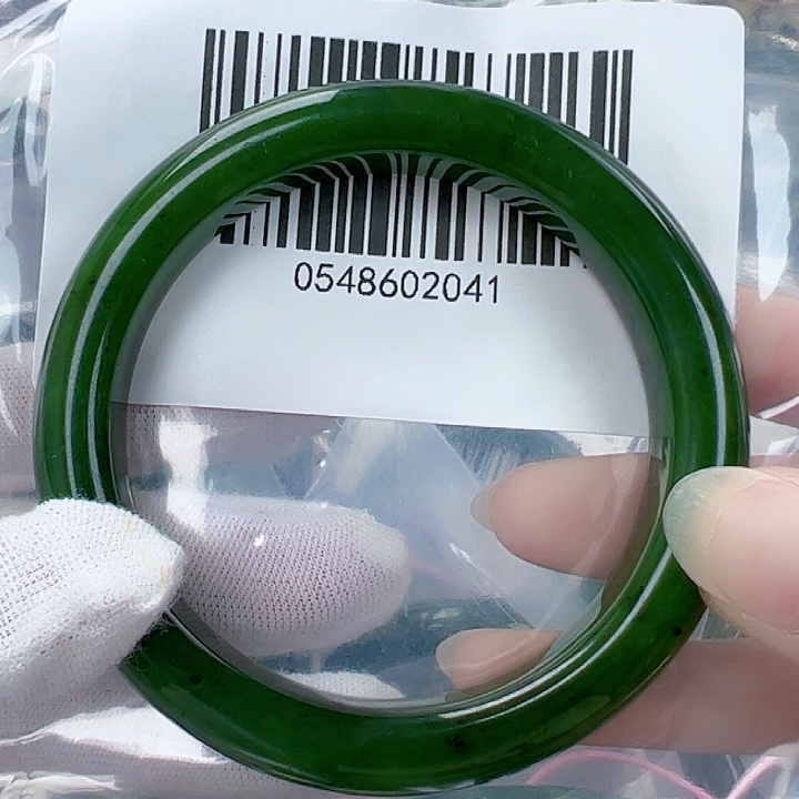 和田玉（碧玉）手镯未镶嵌58包容