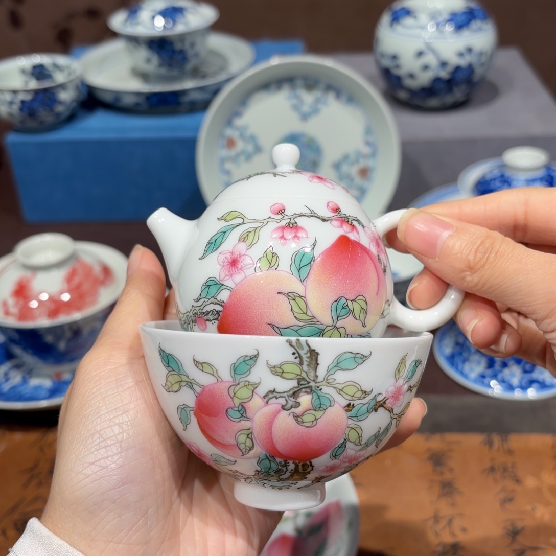 瓷片灵**野景德镇纯手工手绘