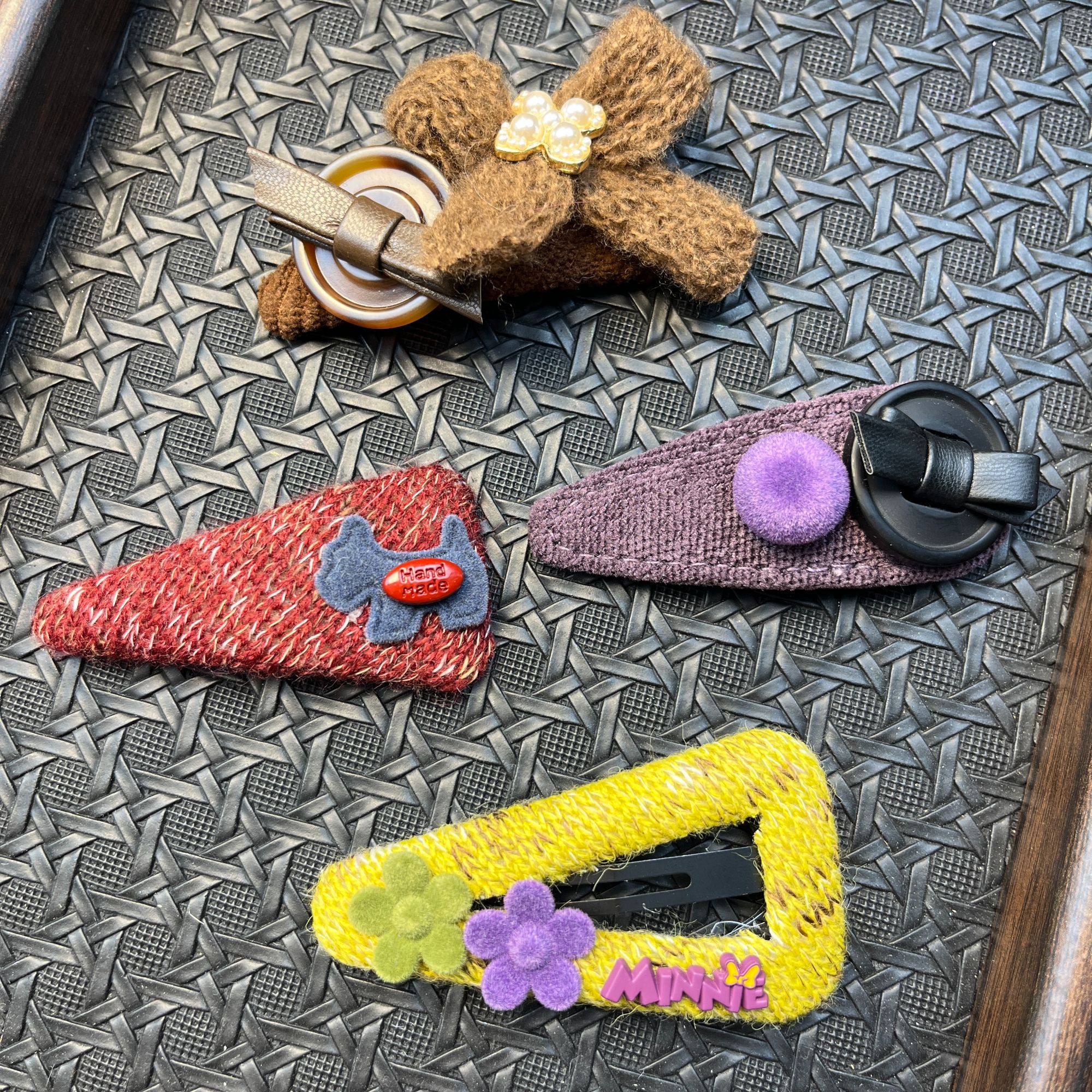 头饰抓夹碎发边夹额前刘海网红甜美超仙发饰可爱韩式精致黑色气质