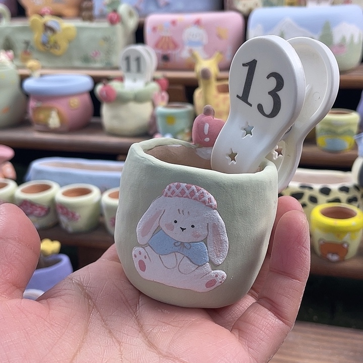 13…..手工手绘花盆