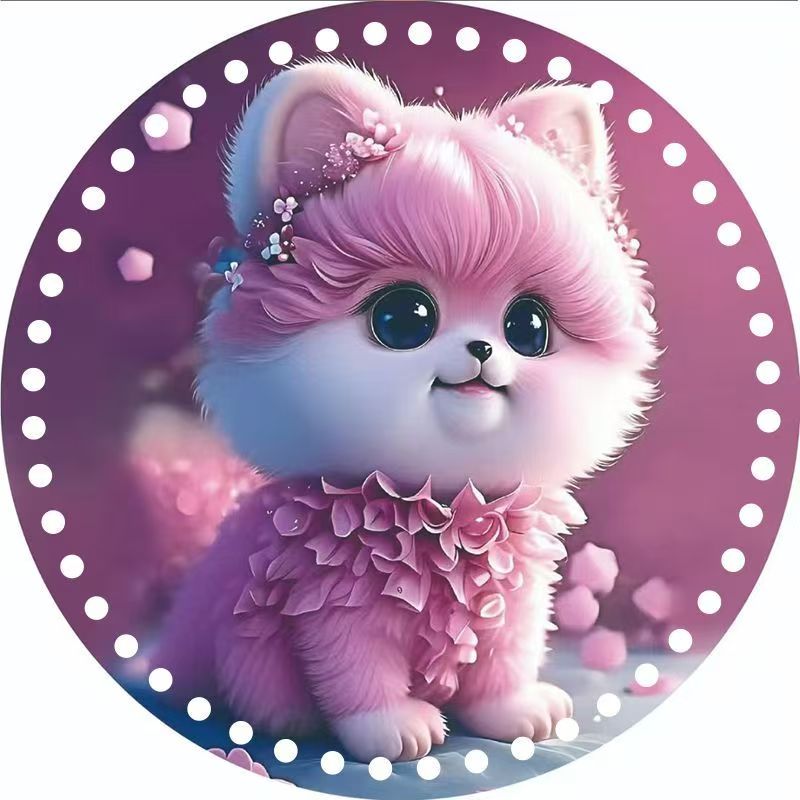 麦田编织【拍5送1】直径15厘米亚克力水晶板手工藤编篮子底板