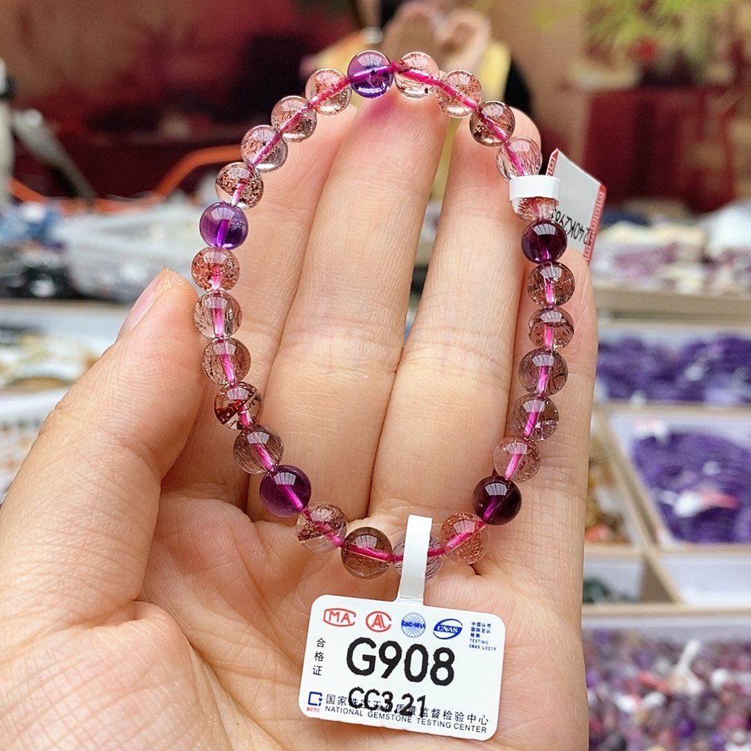 水晶手链未镶嵌G908 超七 6m+