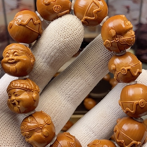 橄榄核手串/手链ღ****橄榄核财神头