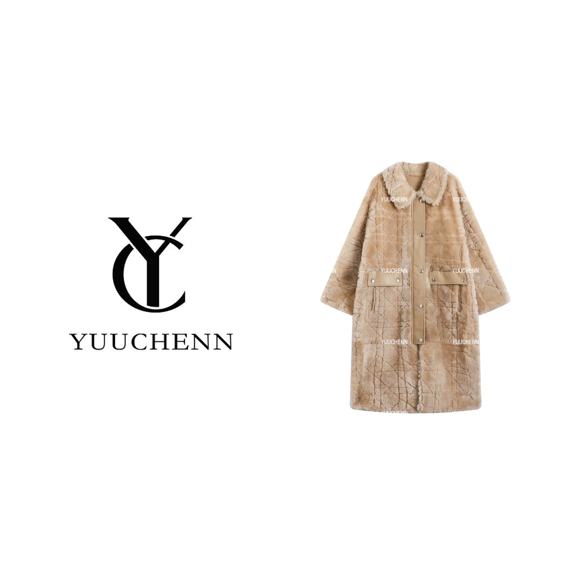 YUUCHENN"未知维度"羊皮毛一体女冬新款羊皮革外套25C-W80035
