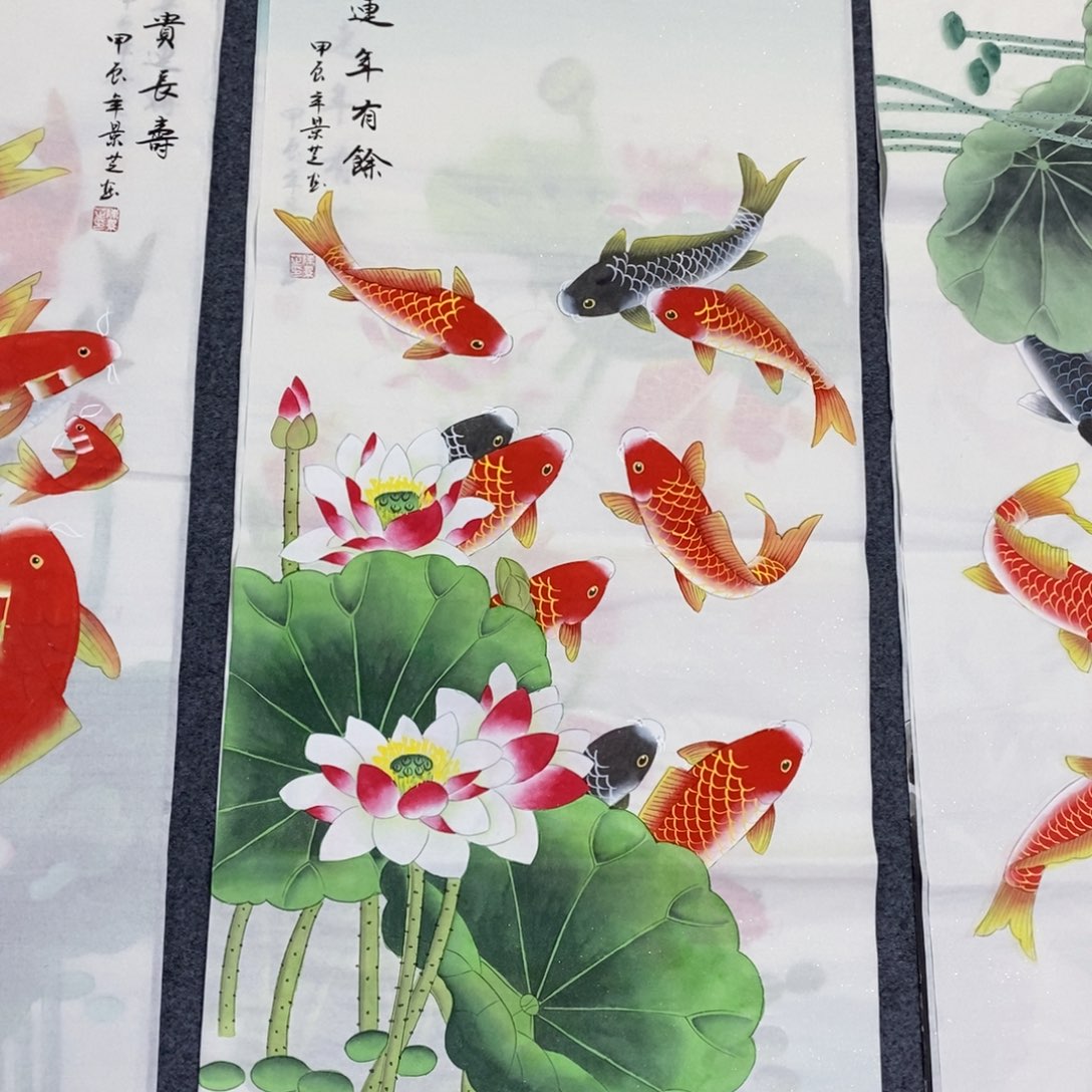 国画尺寸100✖️50三尺工笔手绘